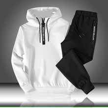 Load image into Gallery viewer, Sets Tracksuit Men Autumn Winter Hooded Sweatshirt Drawstring Outfit Sportswear 2019 Male Suit Pullover Two Piece Set Casual