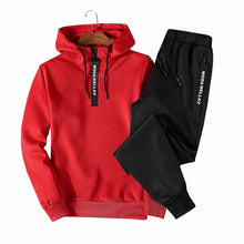 Load image into Gallery viewer, Sets Tracksuit Men Autumn Winter Hooded Sweatshirt Drawstring Outfit Sportswear 2019 Male Suit Pullover Two Piece Set Casual