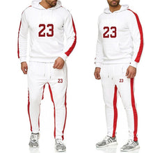 Load image into Gallery viewer, Ropa de marca, chándal de moda para hombres, traje deportivo Casual para hombres, sudaderas con capucha, ropa deportiva JORDAN 23, abrigo + pantalón conjunto para hombre