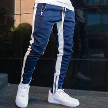 Load image into Gallery viewer, Dos homens joggers calças casuais de fitness calças esportivas bottoms moletom magro preto ginásios jogger calças pista