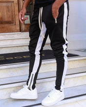 Load image into Gallery viewer, Dos homens joggers calças casuais de fitness calças esportivas bottoms moletom magro preto ginásios jogger calças pista