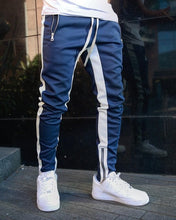 Load image into Gallery viewer, Dos homens joggers calças casuais de fitness calças esportivas bottoms moletom magro preto ginásios jogger calças pista