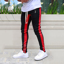 Load image into Gallery viewer, Dos homens joggers calças casuais de fitness calças esportivas bottoms moletom magro preto ginásios jogger calças pista