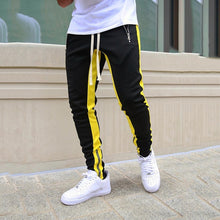 Load image into Gallery viewer, Dos homens joggers calças casuais de fitness calças esportivas bottoms moletom magro preto ginásios jogger calças pista