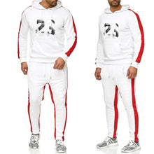 Load image into Gallery viewer, Ropa de marca, chándal de moda para hombres, traje deportivo Casual para hombres, sudaderas con capucha, ropa deportiva JORDAN 23, abrigo + pantalón conjunto para hombre
